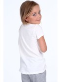 T-shirt with an application, cream, NDZ8171 - Online store - Boutique